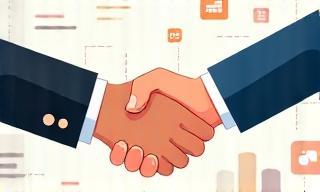 Handshake illustration or partnership icon